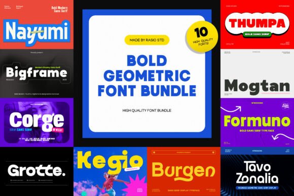 Bold Geometric Bundle: A Typeface That Elevates Editorial Design