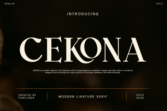 Cekona Typeface: A Refined Serif Font for Digital Design