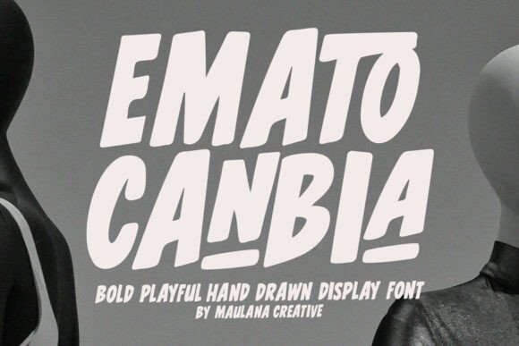 Emato Canbia Font: A Playful Display Typeface for Branding Projects