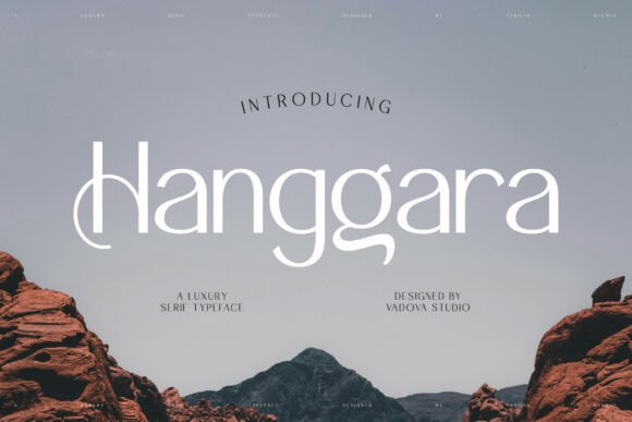 Hanggara: A Modern Luxury Typeface for Web Design
