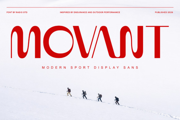 Movant: A Modern Sport Display Sans Serif Font for Bold Branding