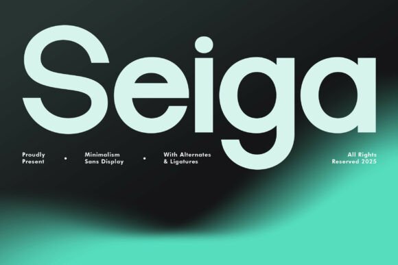 Seiga: A Modern Typeface for Editorial Design