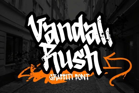 Vandal Rush Font: A Display Typeface for Bold Handmade Creations