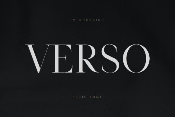 Verso: A Serif Font with Quiet Elegance