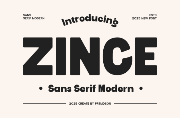 Zince Font: A Boldly Simple Typeface for Crafters and Makers
